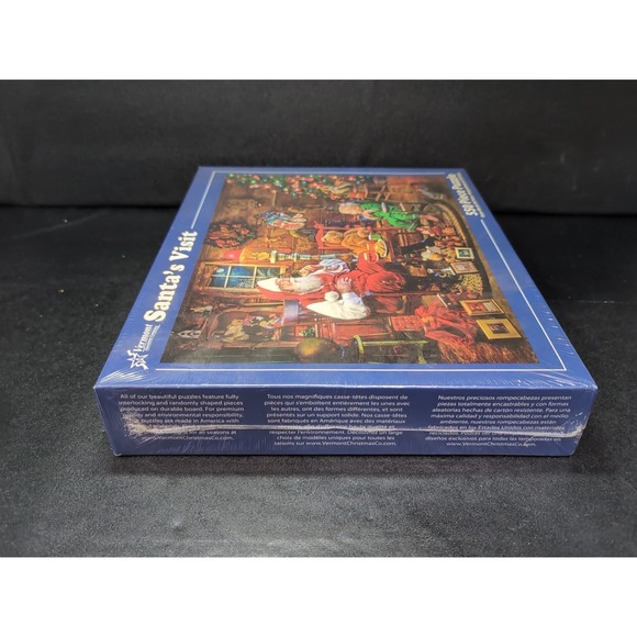 Santa's Visit Jigsaw 550 Pieces, Larry Hersberger Art‎ Puzzle, Vermont Christmas - Picture 6 of 6